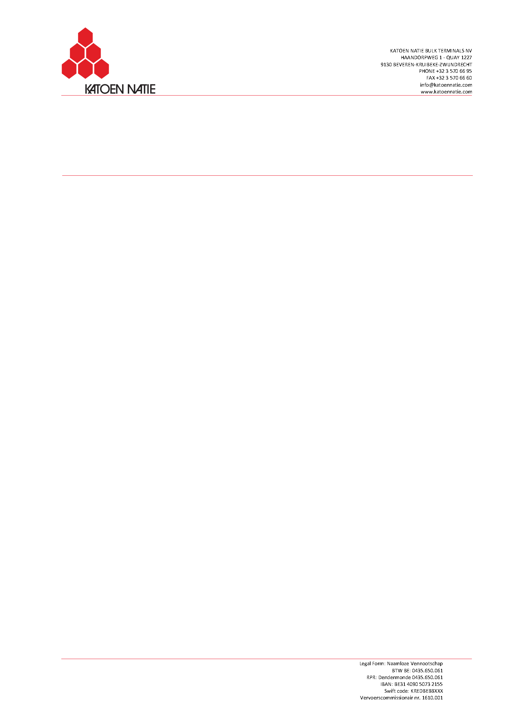 Katoen Natie Letterhead