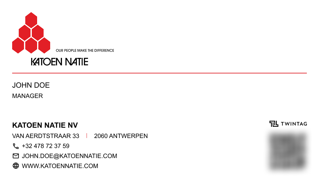 Katoen Natie Business Cards